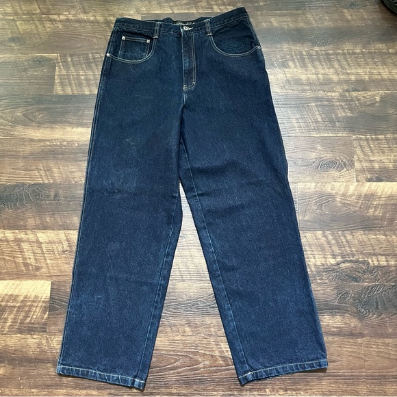 Vintage Y2K South Pole dark wash baggy skater denim jeans Sz 36 actual 35x32 - Picture 6 of 14